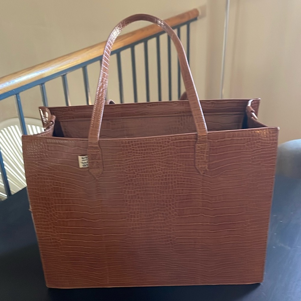 BEIS Work Tote in Maple Croc